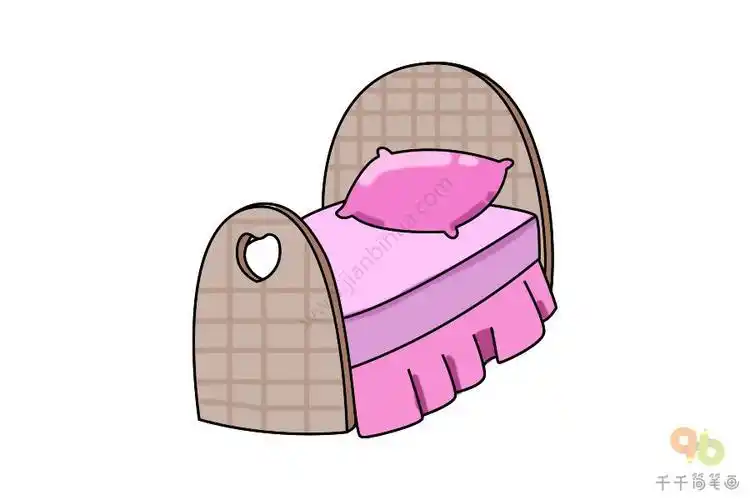 少女心床简笔画