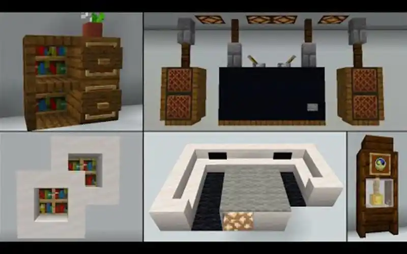 blendigiminecraft我的世界30种好看的客厅家具设计建造教程
