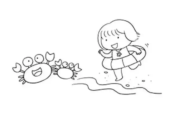 人物美景简笔画