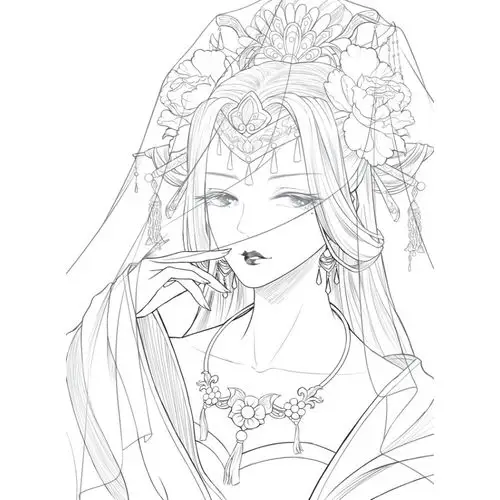 思美人 醉花颜:唯美古风涂色线描集