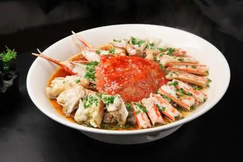 葱油蒸帝王蟹 葱油长脚蟹