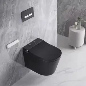 杜拉维特黑色壁挂式一体式全自动智能马桶家用墙排入墙式壁挂坐便