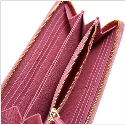 【包邮包税】prada/普拉达 女士徽标长款牛皮钱包卡包女包1ml506-qwa