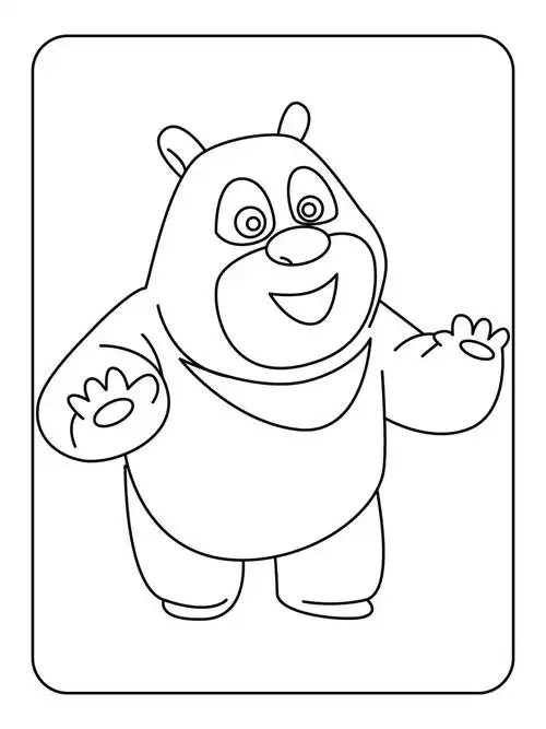 让孩子从喜欢的熊大熊二开始吧全素材可打印,更有小猪佩奇,奥特曼