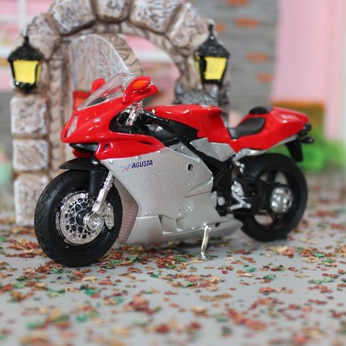 威利1:18奥古斯塔f4s摩托车模型agusta重机车仿真合金成品模型