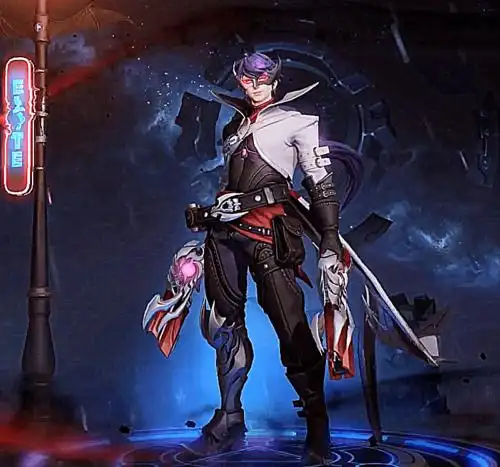 可以看到马可波罗这款皮肤的模型,看上去就非常的帅气,尤其是戴上眼罩