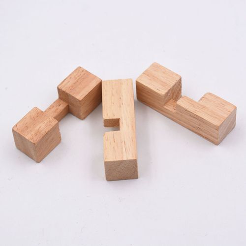 孔明锁儿童成人解锁学生礼品拆装木制玩具鲁班解锁