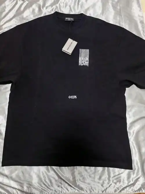 balenciaga巴黎世家瀑布logo短袖黑色