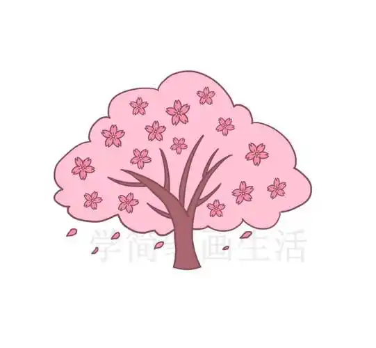 樱花树怎么画(樱花树绘画) - 科猫网