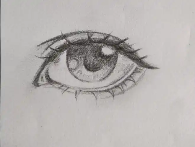 先画出眼睛的大致轮廓