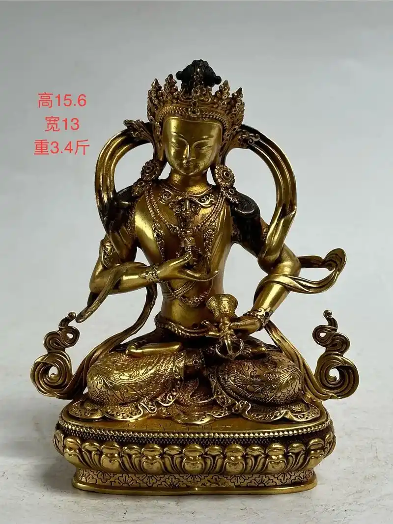 明永乐年施铜鎏金佛像#鉴赏 #器物之美 #古玩鉴赏 - 抖音