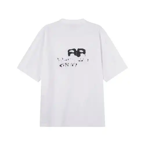 巴黎世家balenciaga男士棉质中号版型破洞设计短袖t恤612966tnvn4