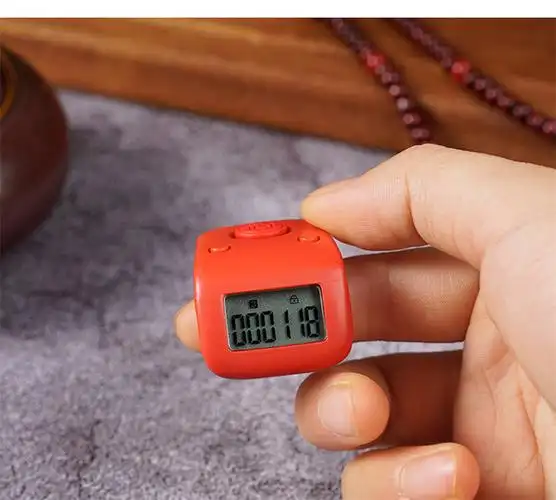 念佛经计数器木鱼手指型迷你夜光电子数显可充电念经计数器