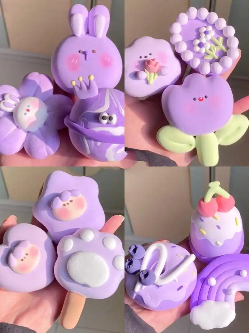 超轻粘土|紫色系我真的会爱!