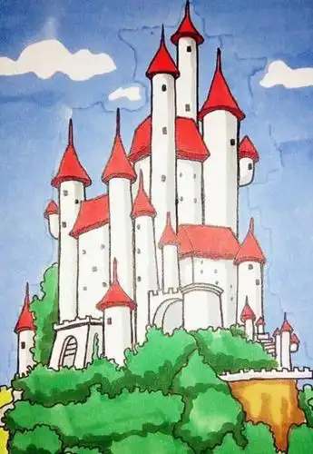 儿童简笔画教程_教你画美丽的城堡