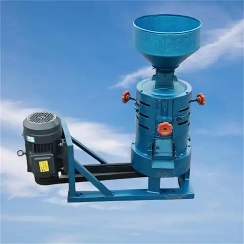 富民小型稻谷碾米机家用电谷子磨米机立式砂轮式水稻去皮机