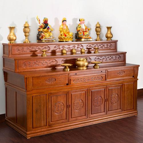 实木佛柜供台关公佛台香案家用藏式供桌三层神台柜新中式中堂条案