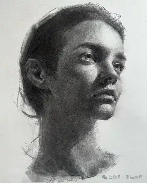 旧金山艺术大学教授oliversin女性肖像素描