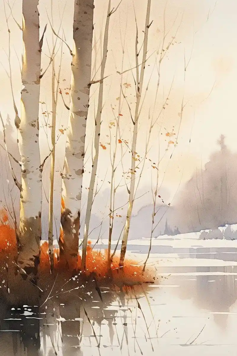 唯美意境 #水彩 #风景画