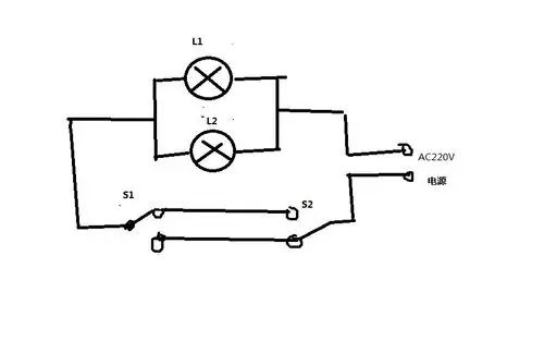 双联单开关,两地控制两盏灯如何实现