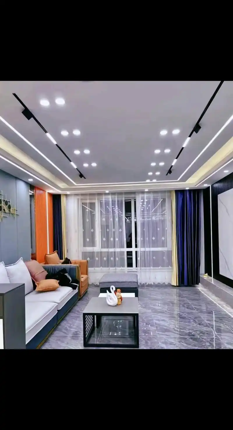 无主灯吊顶.#无主灯客厅餐厅一体效果图 #客厅 #客厅吊顶造 - 抖音