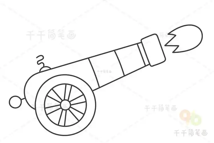 大炮简笔画简单易学