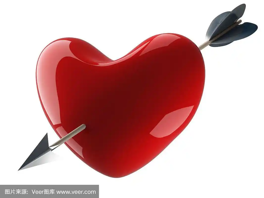 心脏被箭刺穿了.3 d图像.