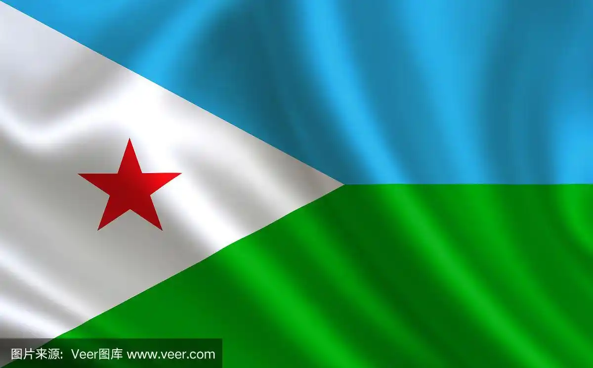 吉布提国旗的图像."非洲"系列