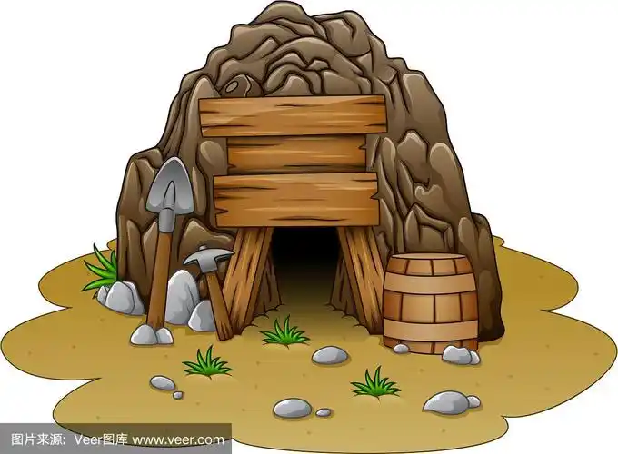 卡通洞穴入口