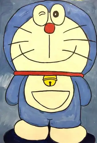 少儿书画作品-叮当猫/儿童书画作品叮当猫欣赏_中国少儿美术教育网