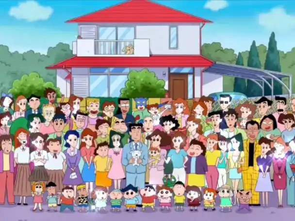 是蜡笔小新的大合照哦