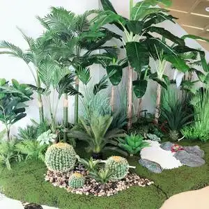 仿真绿植造景装饰室内假盆栽大型景观组合橱窗场景布置定制