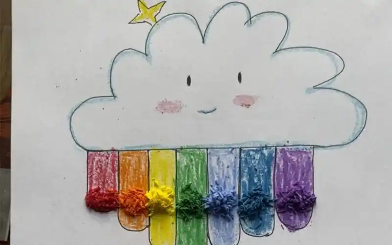 手残家长教手工 创意彩虹画 零基础学英语 亲子游戏