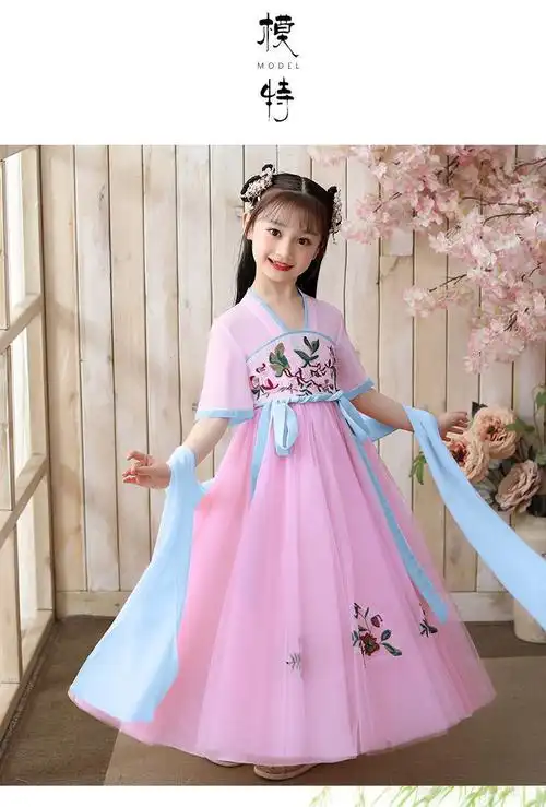 唯坤原创品牌小孩子穿的女童汉服公主裙夏古装仙女裙女仙气裙子女孩