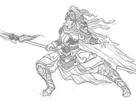 简笔画儿童画赵云简笔画画法三国赵云简笔画教程画赵云全身简笔画步骤