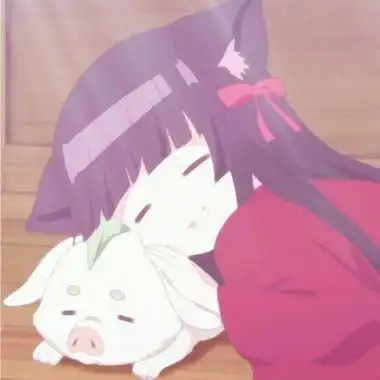 呆萌动画女孩头像高清可爱的动漫女生微信头像图片