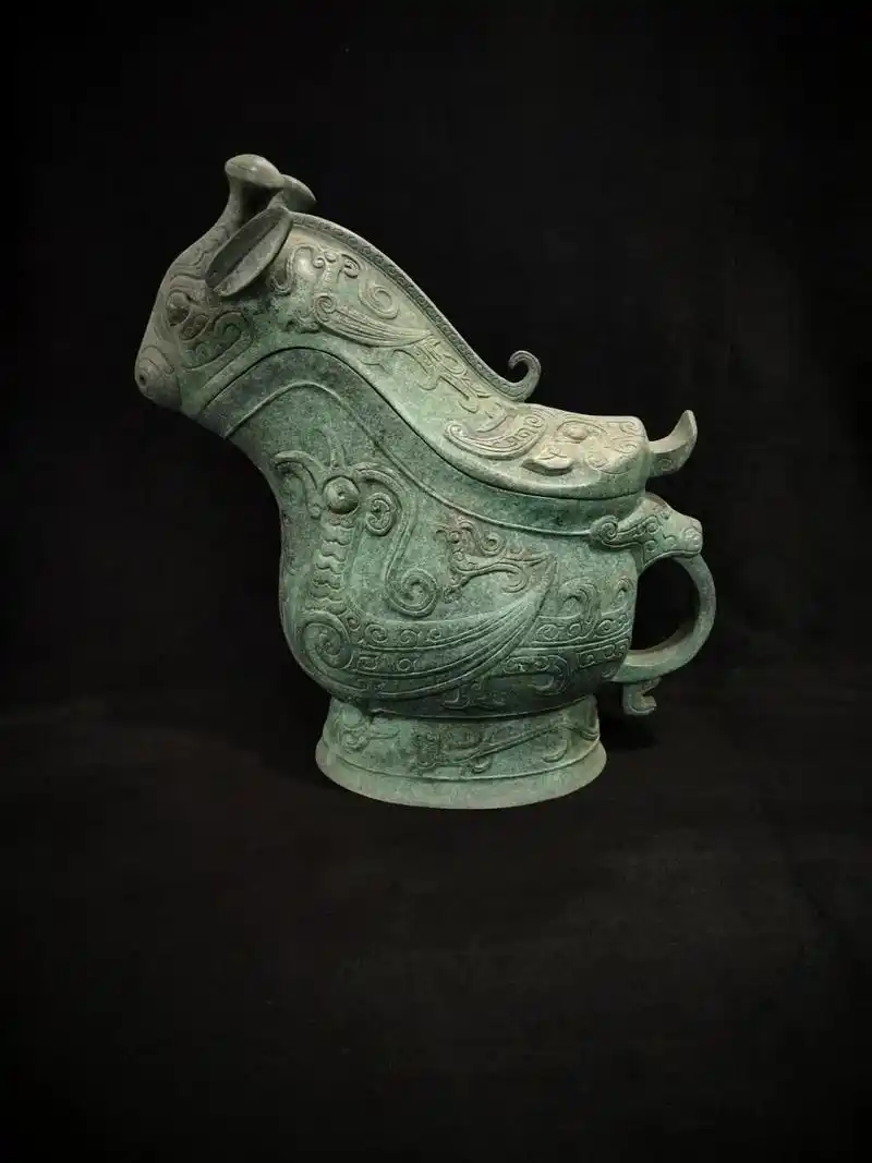 青铜文物系列┃青铜酒器┃青铜觥(二) 16615鸟纹觥 1.