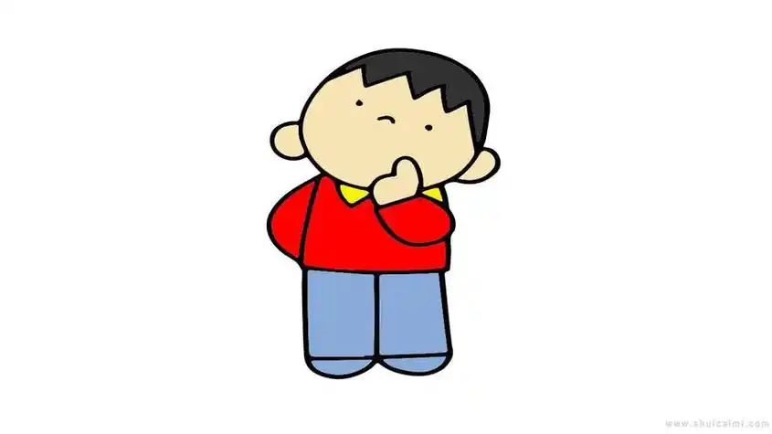 一个人在思考问题的简笔画