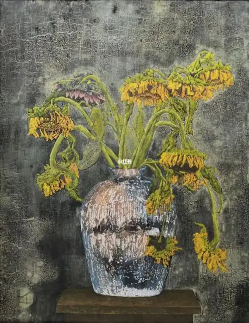 漆画作品《向日葵》