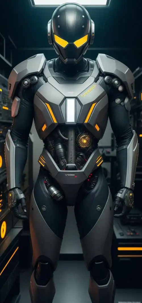 ai绘画壁纸未来人形酷炫机甲战士4k超清原图
