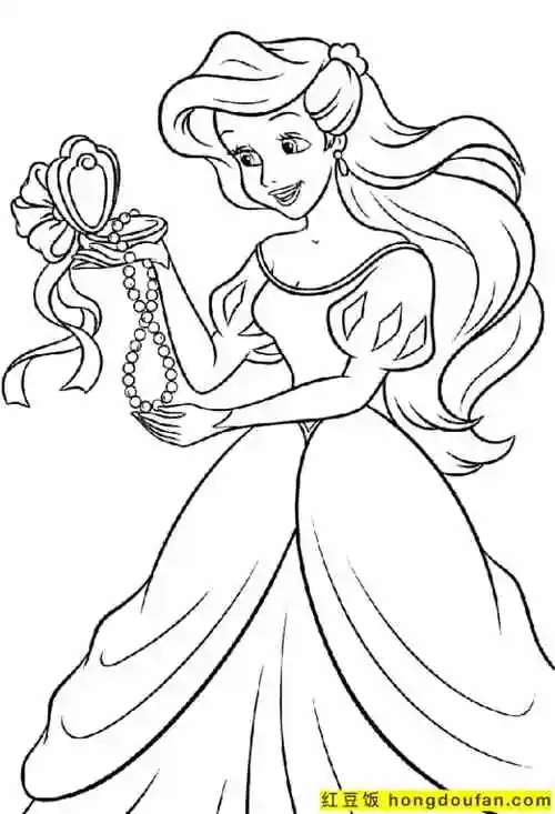 10张3到8岁女孩子们最喜欢的漂亮公主涂色简笔画
