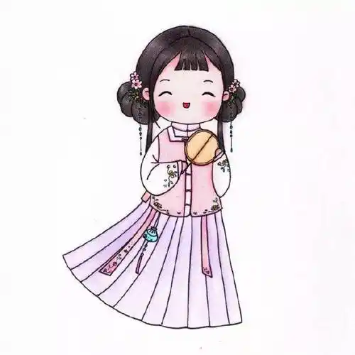 古风简笔画人物女 好看的古风简笔画人物