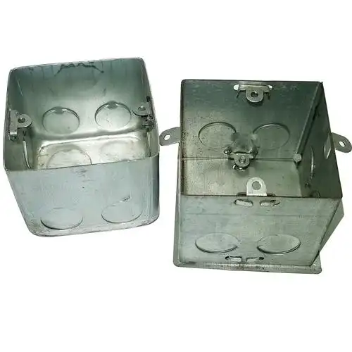 批发86型h50-100金属拉伸方线盒 镀锌铁接线底盒 暗装钢制接线盒