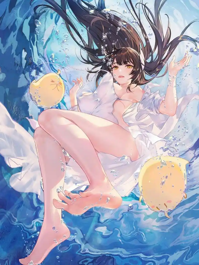 二次元# #动漫壁纸# 泳装少女