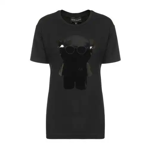 armani/安普里奥阿玛尼 黑色 女士manga bear短袖t恤【小熊系列】 3g2