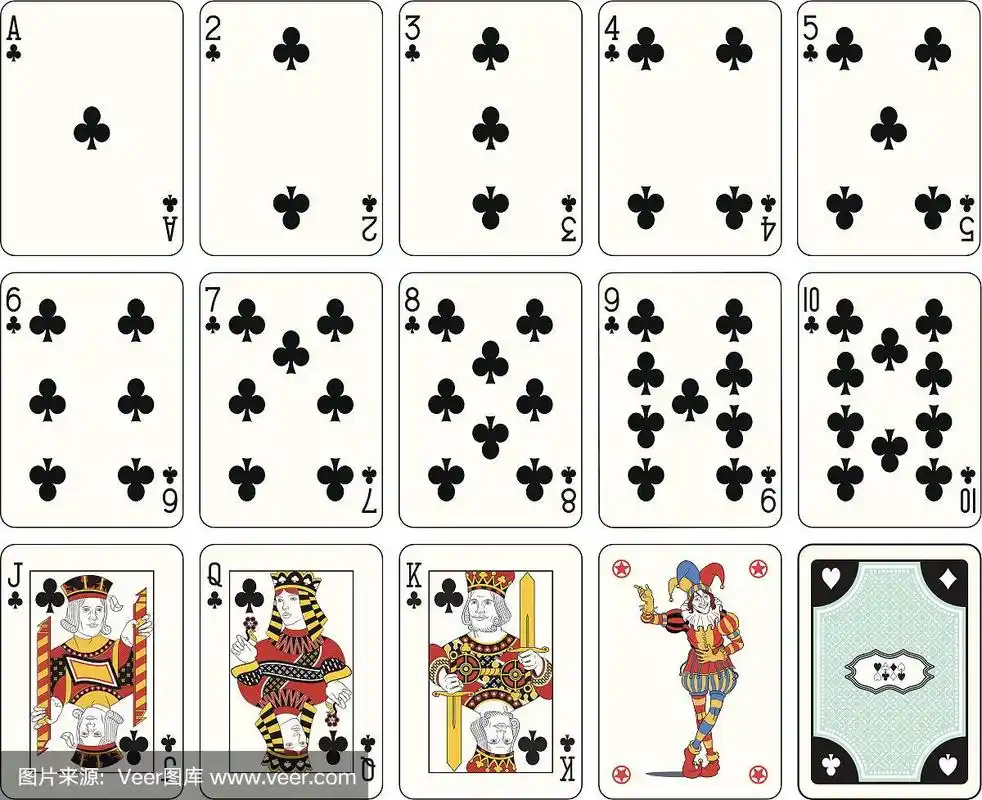 孤立俱乐部花色扑克牌