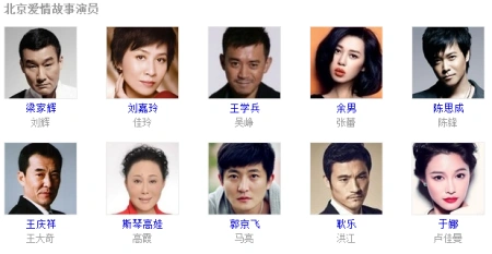 北京爱情故事演员表图片