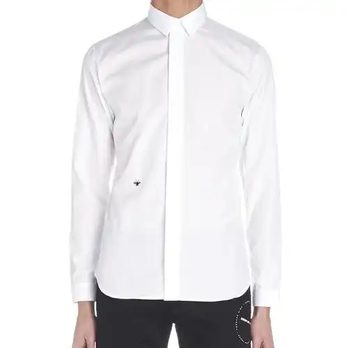 dior 迪奥男装 新款男士棉质蜜蜂刺绣商务休闲长袖衬衫 733c518b1581