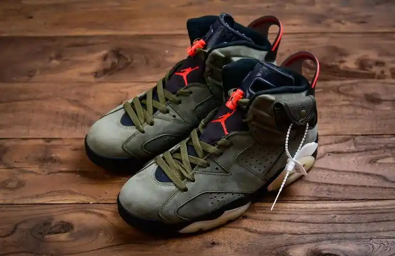 纯原,东莞原厂travis scott x air jordan aj6 ts 3m口袋鬼脸联名军