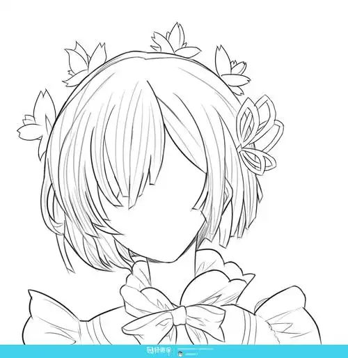 临摹头发的训练—线条线稿提高练习